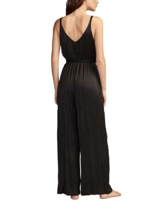 Women's Pleated Satin Jumpsuit