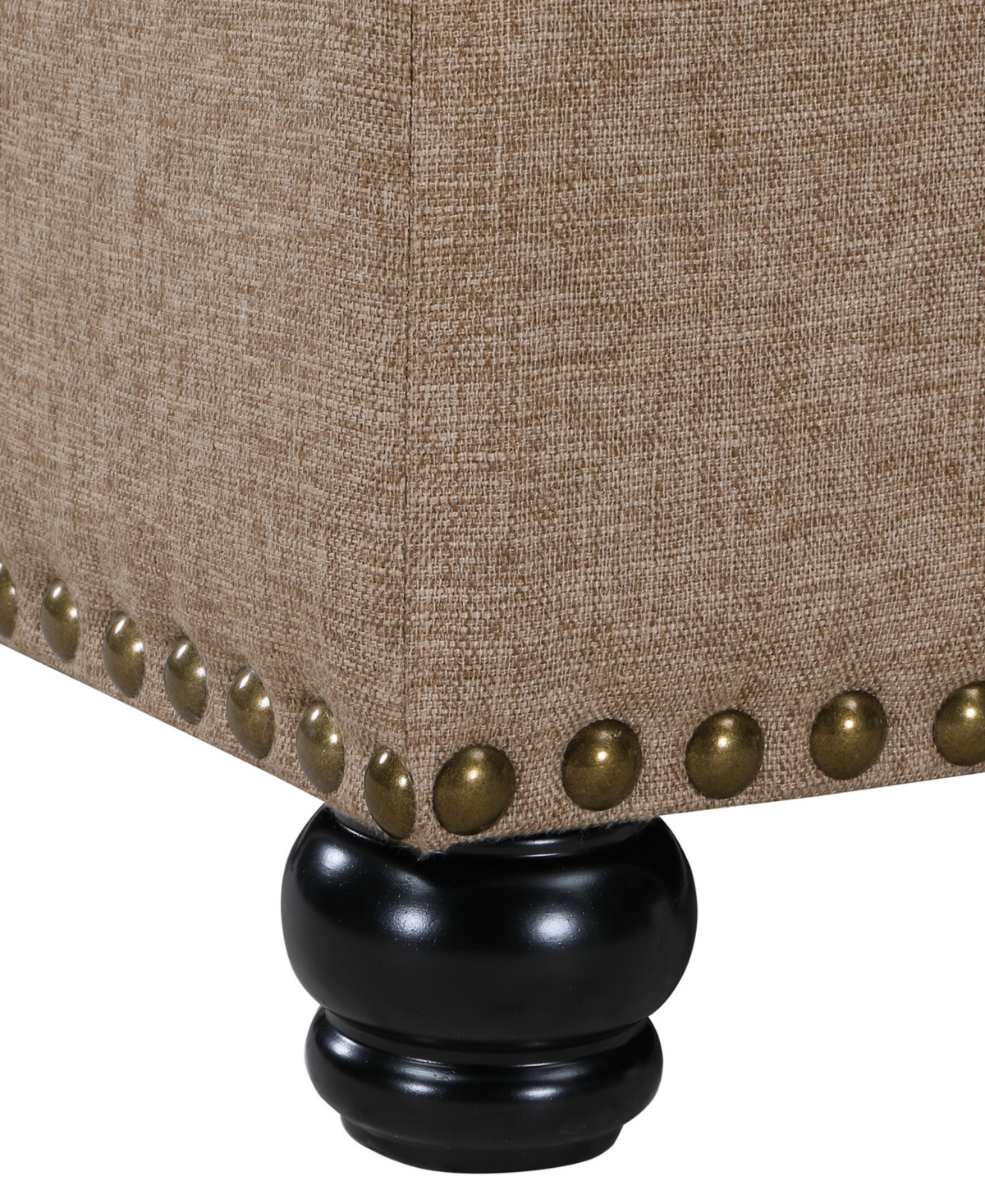 Shop Convenience Concepts 28" Designs4comfort Herald Square Ottoman Coffee Table In Tan Fabric