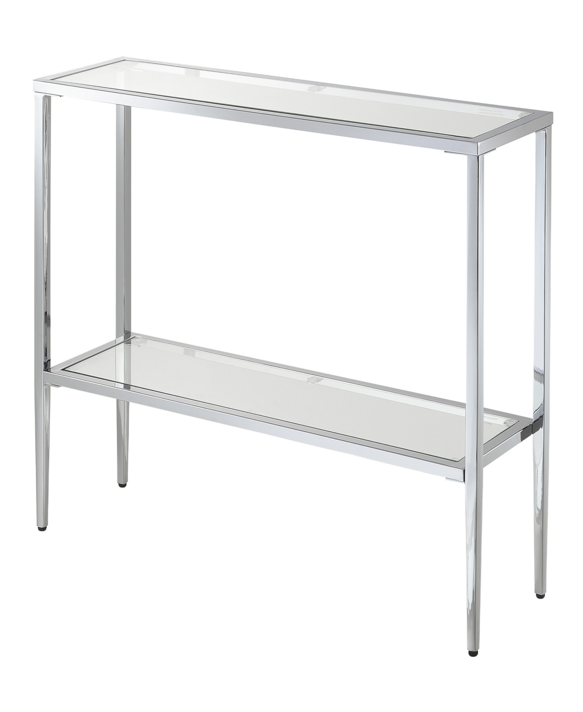 Convenience Concepts 31.5" Nadia Glass Chrome Entry Hall Table With Shelf