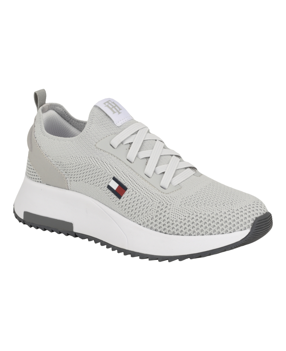 Shop Tommy Hilfiger Women's Zaide Classic Slip On Jogger Sneakers In Light Gray