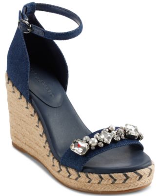 KARL LAGERFELD PARIS - Catalyna Wedge Espadrille Sandals