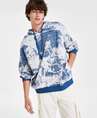 GUESS - Men's Island Life Tropical-Print Hoodie