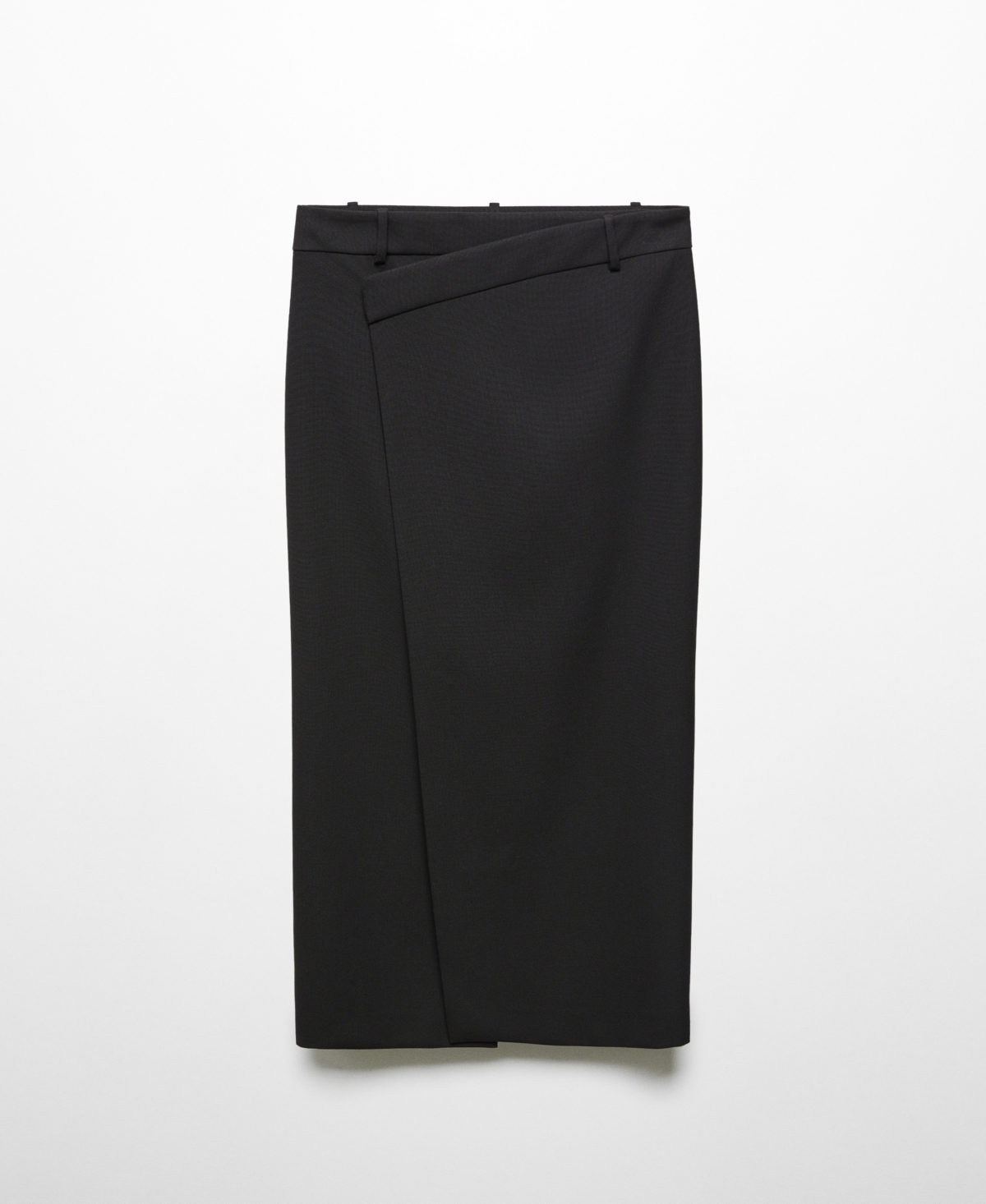 Shop Mango Women's Midi Wrap Skirt In Black