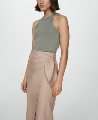 Women's Bow Linen Skirt