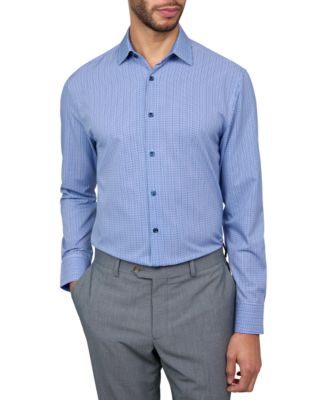 ConStruct - Men's Slim Fit Performance Stretch Long Sleeve Button-Front Dress Shirt