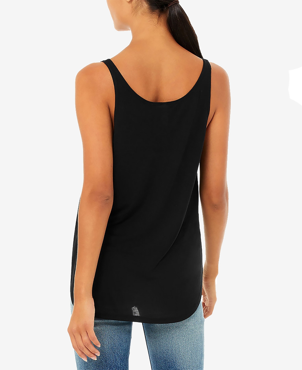 Shop La Pop Art Women's Premium Word Art Paw Heart Flowy Tank Top In Black