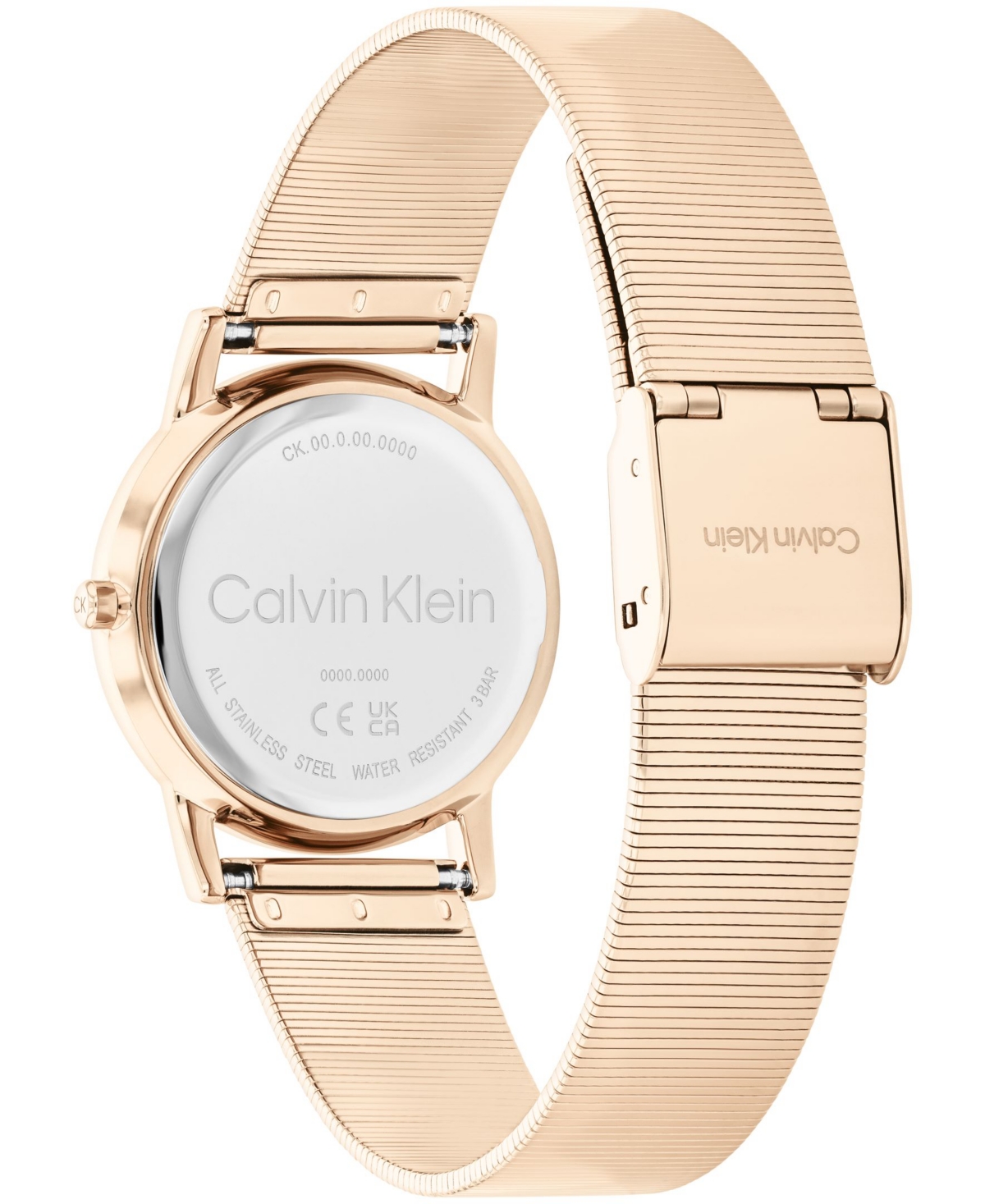 Shop Calvin Klein Women's Ck Feel Carnation Gold-tone Stainless Steel Mesh Watch 30mm