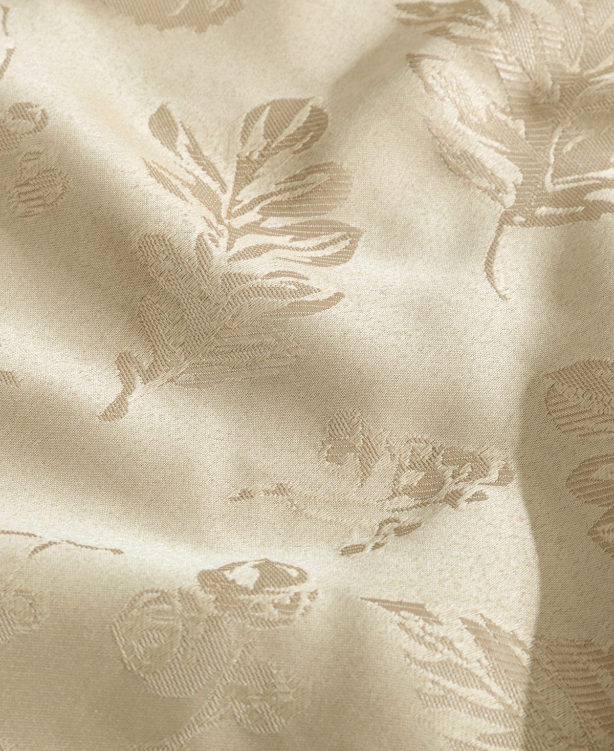 Elrene Elegant Woven Leaves Jacquard Damask Tablecloth, 60" X 102" In Olive