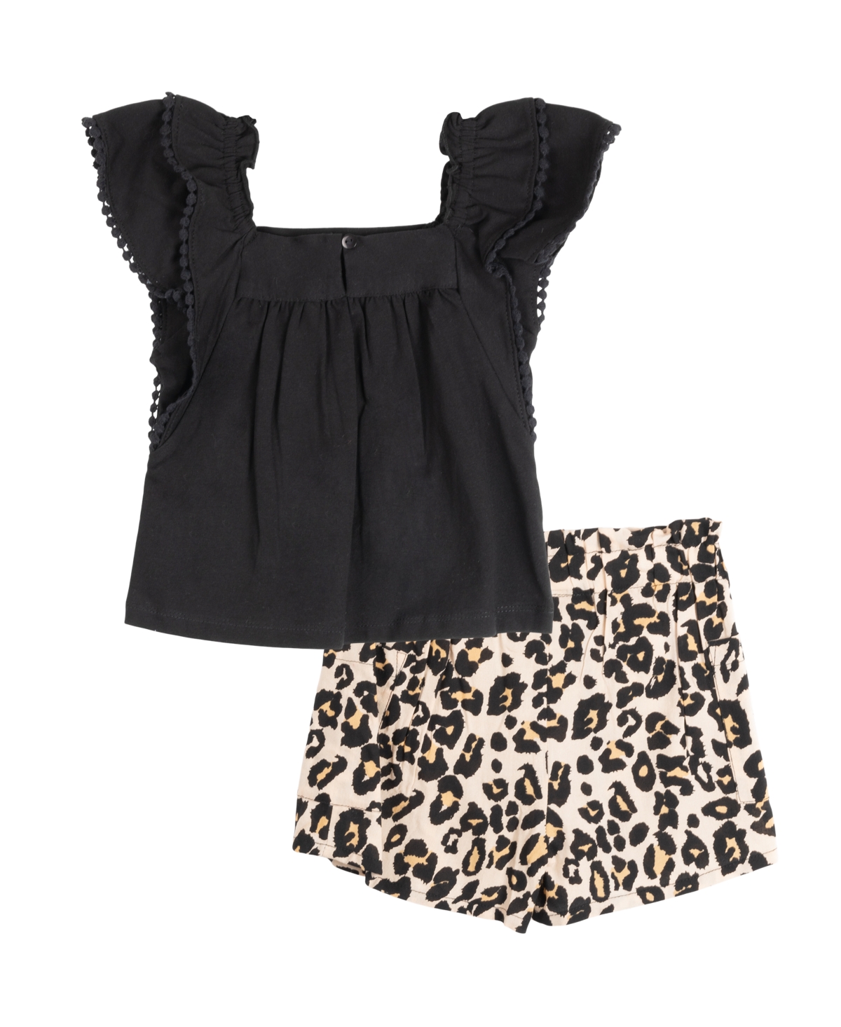 Shop Rare Editions Baby Girl Cheetah Short Set In Black