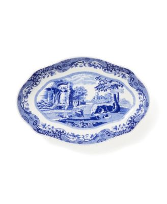 Blue Italian Pickle Dishes, Set of 2