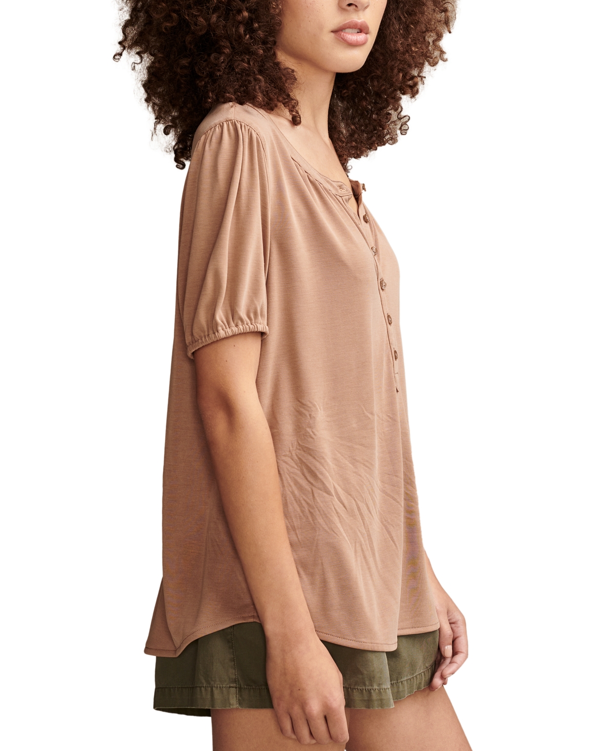 Lucky Brand Women's Sandwash Peasant Top