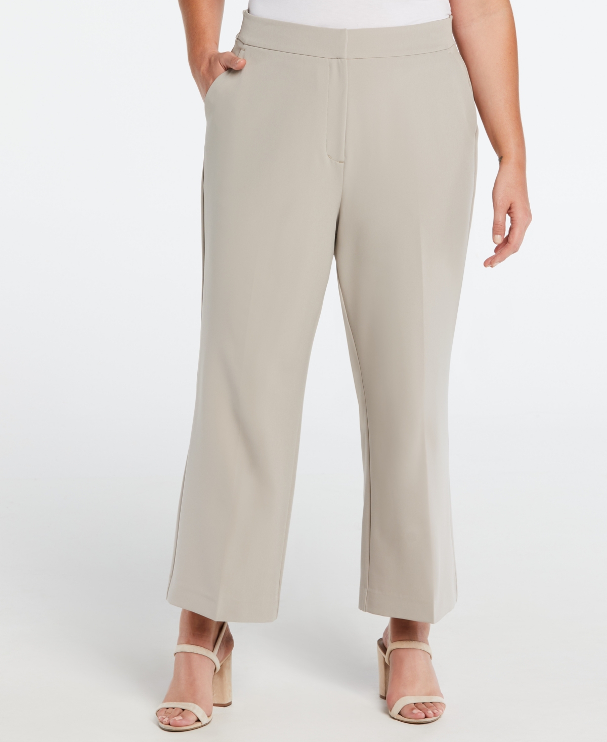 Shop Ella Rafaella Plus Size Cropped Culotte Pant In String