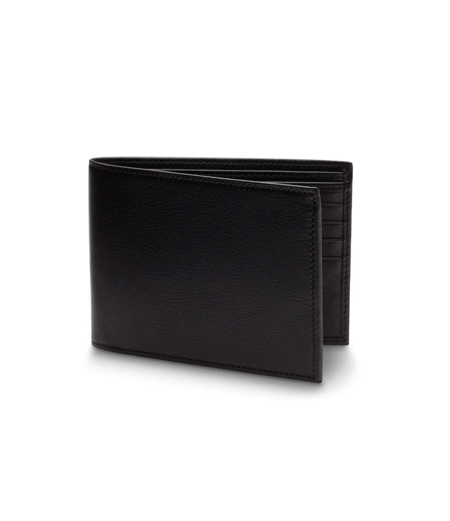Men's Nappa Vitello Continental ID Wallet RFID, Black