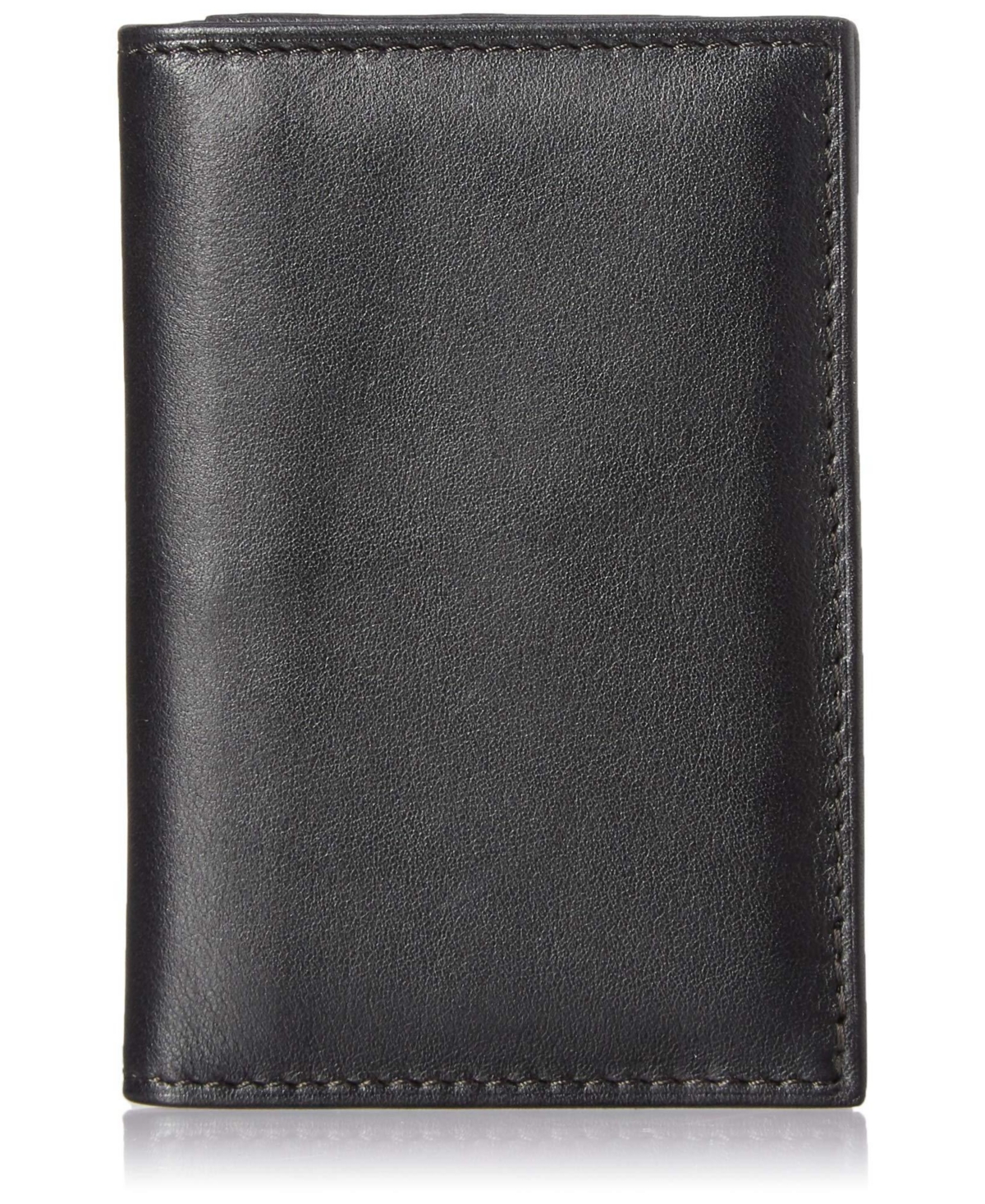 Nappa Vitello Full Gusset 2 Pocket Card Case with Id - Black leather
