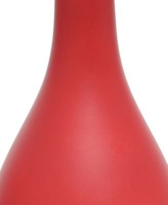 Essentix 18.11" Traditional Standard Ceramic Dewdrop Table Desk Lamp with Matching Fabric Shade 