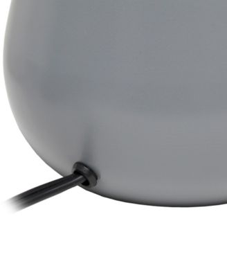 14" Tall Modern Contemporary Two Toned Metallic Gold and White Metal Bedside Table Desk Lamp 