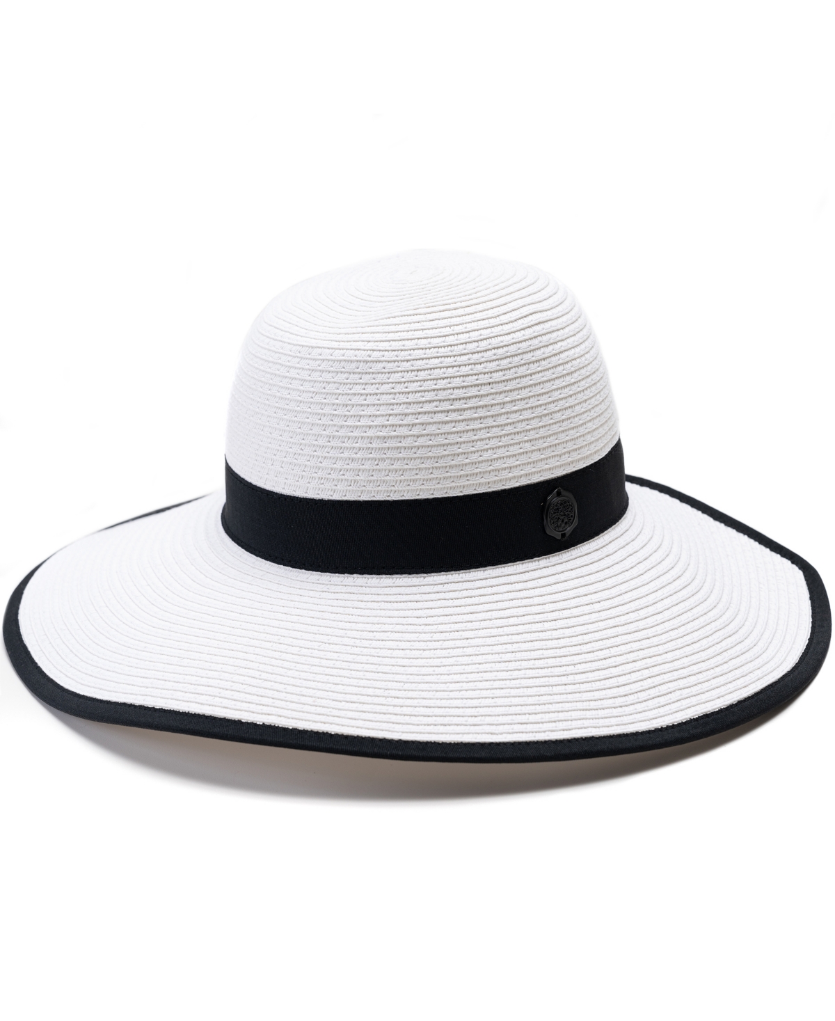 Shop Vince Camuto Floppy Framer Hat With Ribbon Trim In White