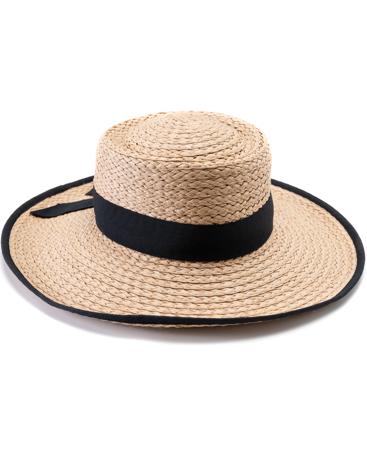Shop Vince Camuto Grosgrain Ribbon Gondalier Hat In Tan