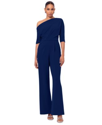 Betsy Adam Women s One Shoulder Jumpsuit Macy s