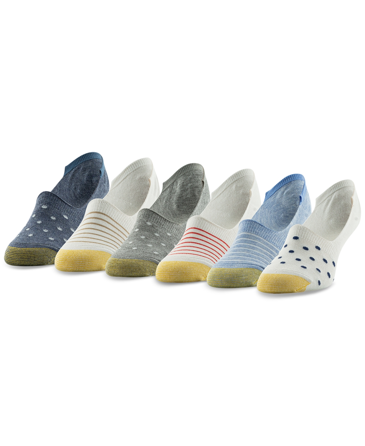 Shop Gold Toe Women's 6-pk. Patterned Invisible Liner Socks In Asst