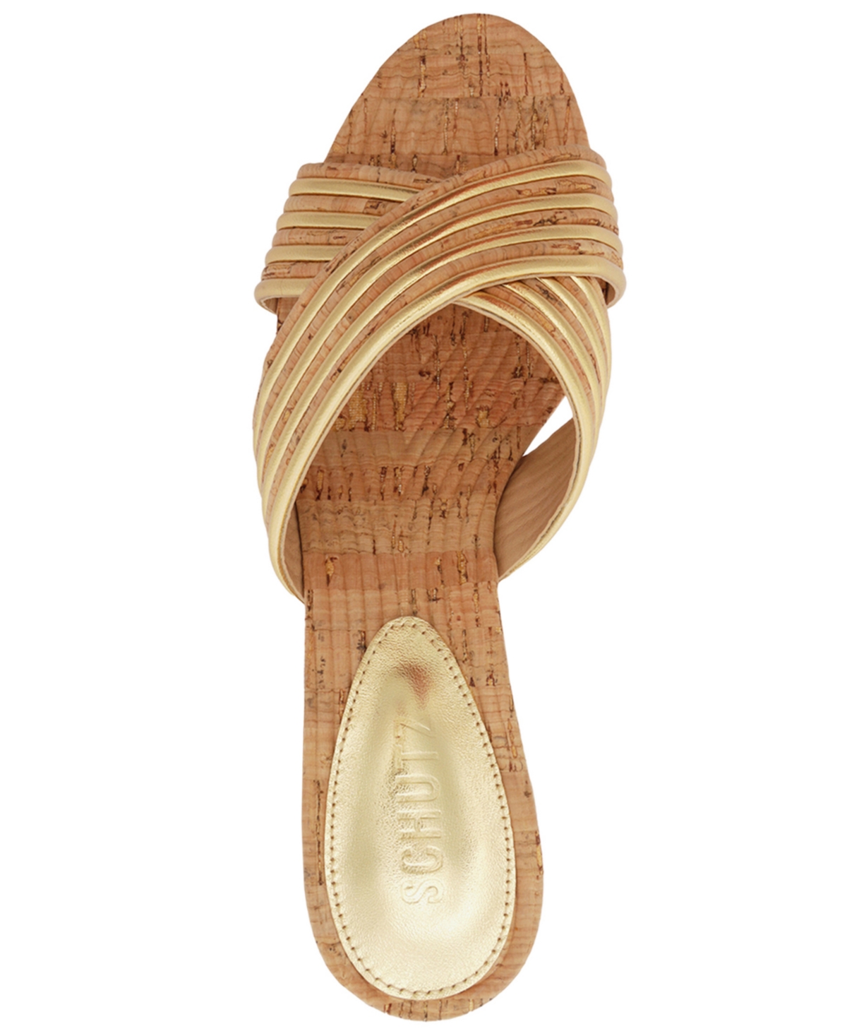 Shop Schutz Women's Latifah Mule Sandals In Beige,gold