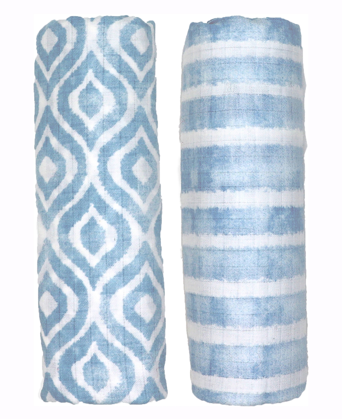 Shop Amor Bebe Baby Boys Luxury Plush Baby Blankets, 3 Piece Gift Set In Blue