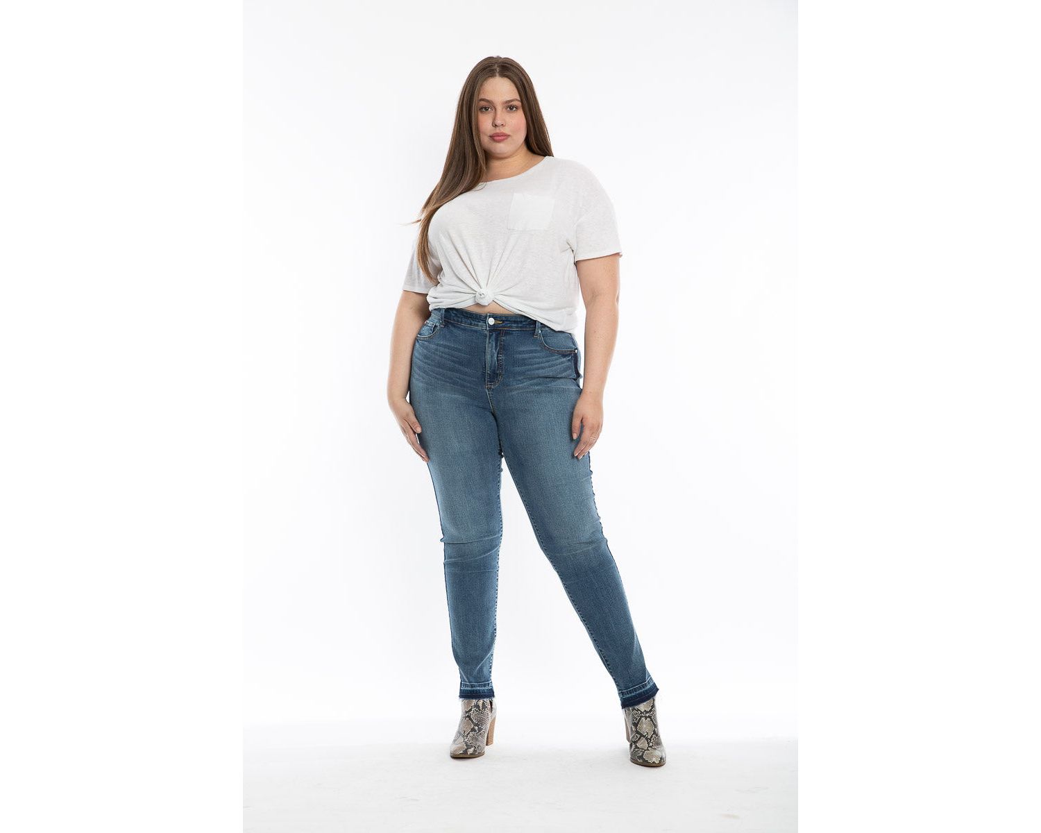 Plus Size High Rise Boyfriend Jeans