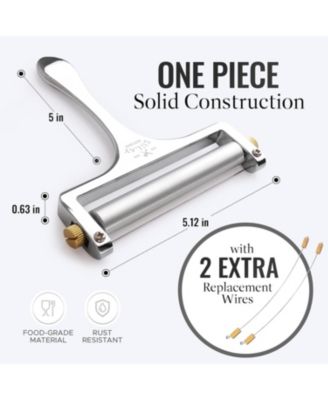 Heavy Duty Adjustable Cheese Slicer with 2 Extra Wires