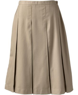 Women's Box Pleat Skirt Below the Knee
