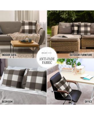 2 Pack Buffalo Plaid Throw Pillow Outdoor & Indoor Covers 16x16 inches