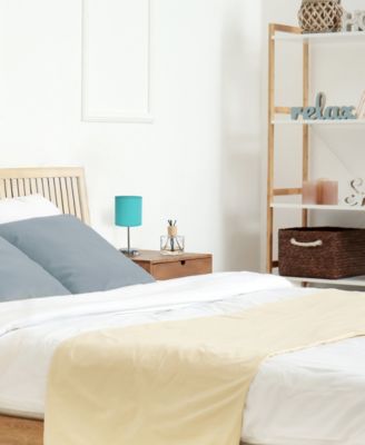 Nauru 11.81" Traditional Petite Metal Stick Bedside Table Desk Lamp in Chrome with Fabric Drum Shade