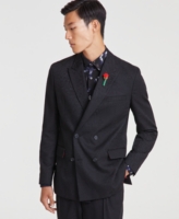 Hugo by Hugo Boss Men's Modern-Fit Double-Breasted Suit Separate Jacket - Black