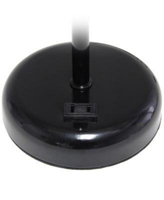 Oslo 19.5" Contemporary Bedside Standard Metal Table Desk Lamp with White Drum Fabric Shade 