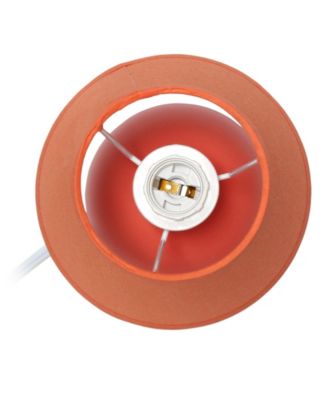 Nauru 8.66" Traditional Petite Ceramic Orb Bedside Table Desk Lamp with Tapered Drum Fabric Shade