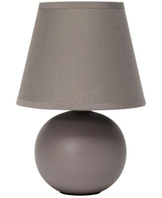 Nauru 8.66" Traditional Petite Ceramic Orb Bedside Table Desk Lamp with Tapered Drum Fabric Shade