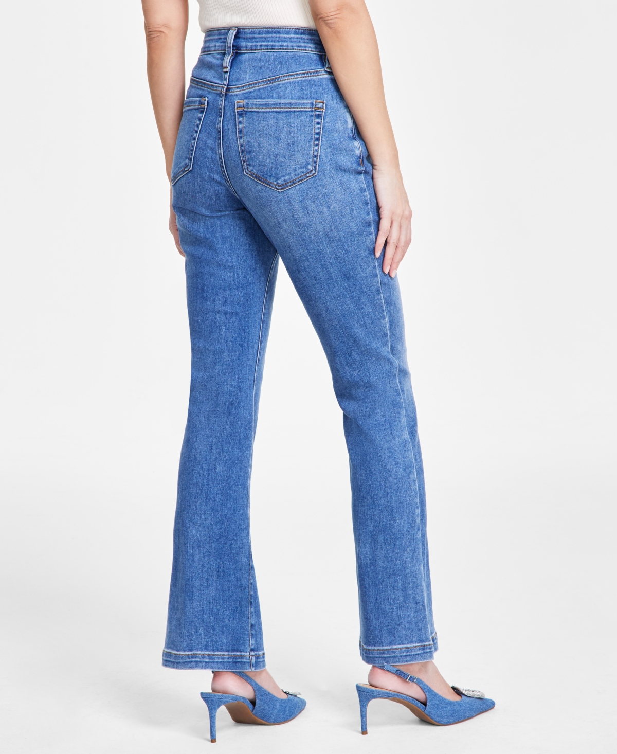 I.n.c. International Concepts Women's Seam-Front Slit-Hem Jeans, Created for Macy's