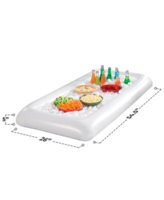 White Inflatable Serving Bar With Drain Plug 3 pack