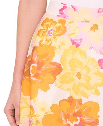Jupe midi portefeuille en twill coton La Redoute Collections | La Redoute