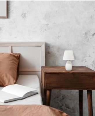 Nauru 9.45" Traditional Petite Ceramic Oblong Bedside Table Desk Lamp with Tapered Drum Fabric Shade 