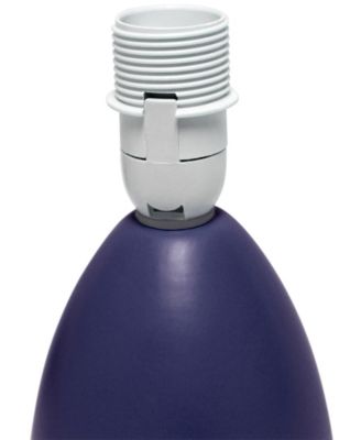 Nauru 9.45" Traditional Petite Ceramic Oblong Bedside Table Desk Lamp with Tapered Drum Fabric Shade 