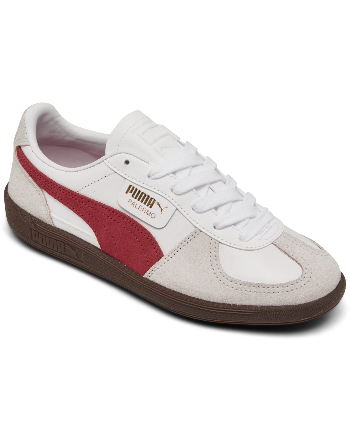 Women's Palermo Special Casual Sneakers from Finish Line - Puma White, Vapor Gray