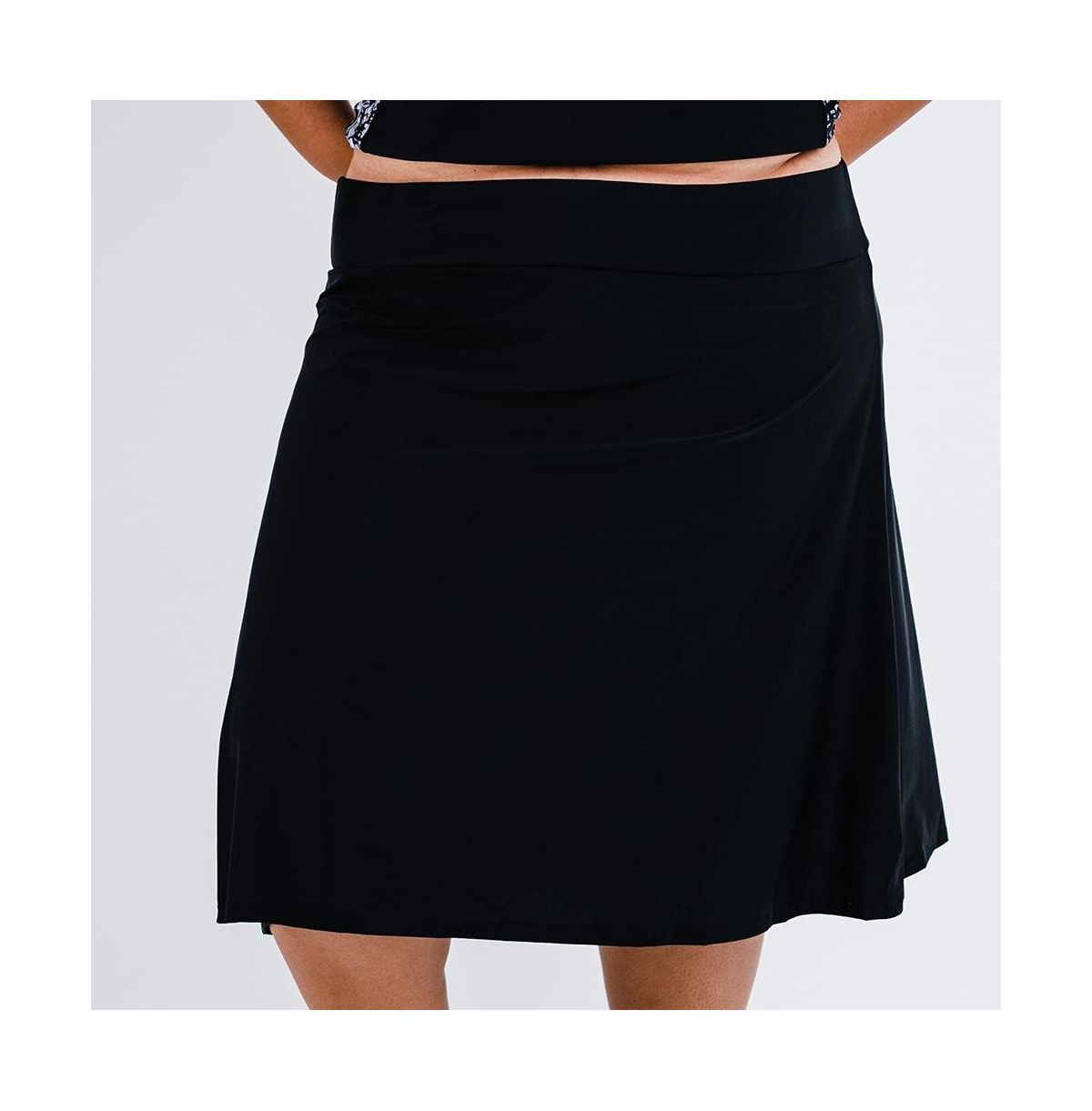 Calypsa Plus Size Long Swim Skort
