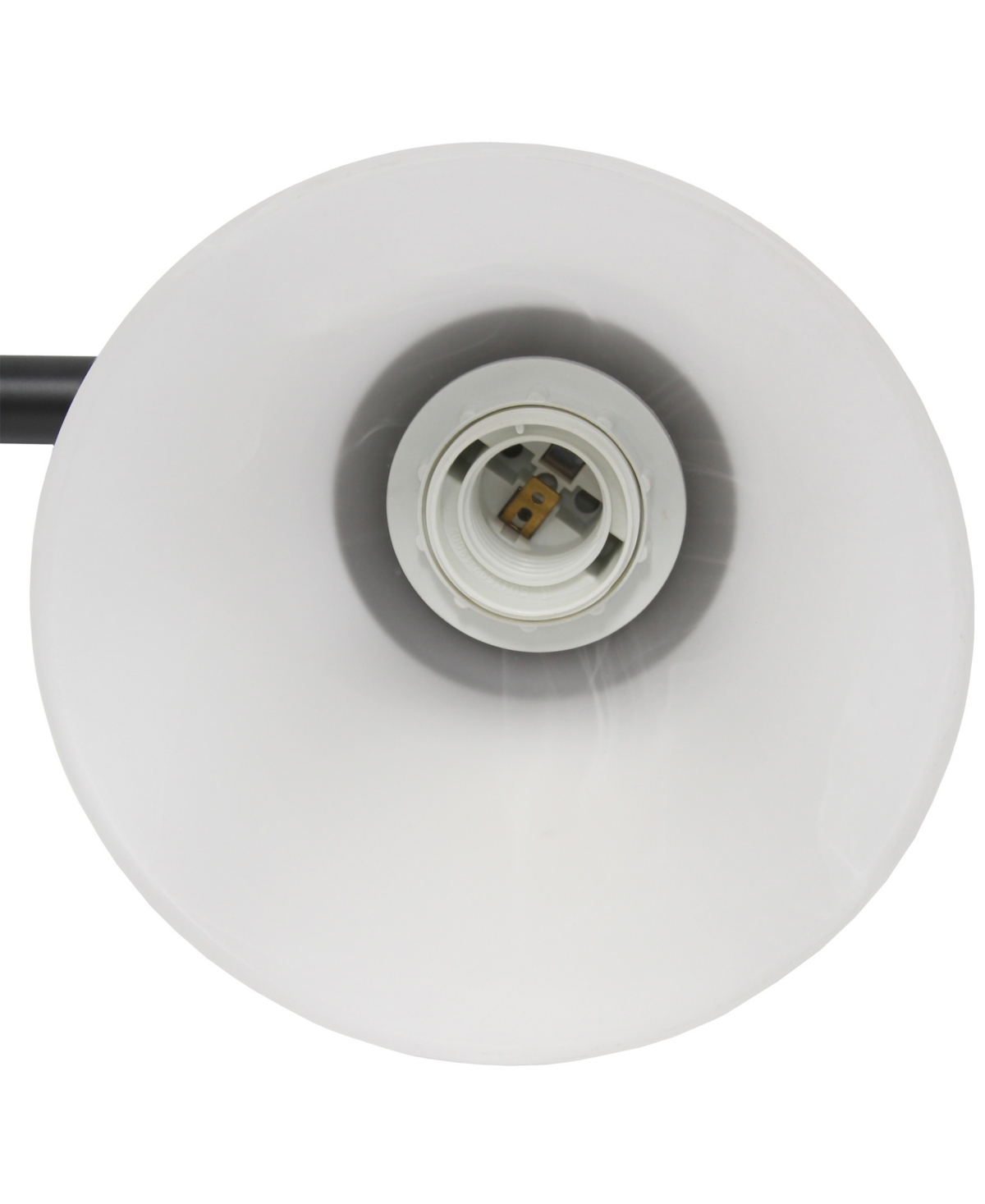 Lalia Home Essentix Contemporary Three Light Metal and Alabaster White Glass Shade Vanity Uplight Downlight Wall Mounted Fixture