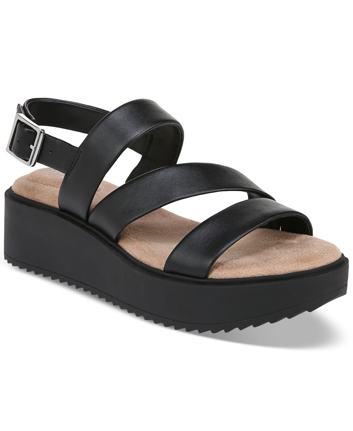 Cessey Memory Foam Flatform Wedge Sandals, Created for Macy's - Platino