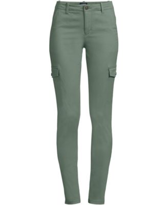Women's Mid Rise Slim Cargo Chino Pants