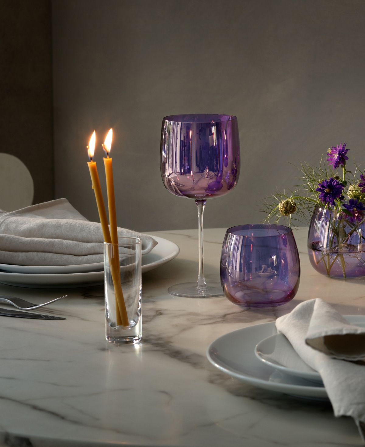 Shop Lsa International Aurora Wine Glasses, Set Of 4 In Violet