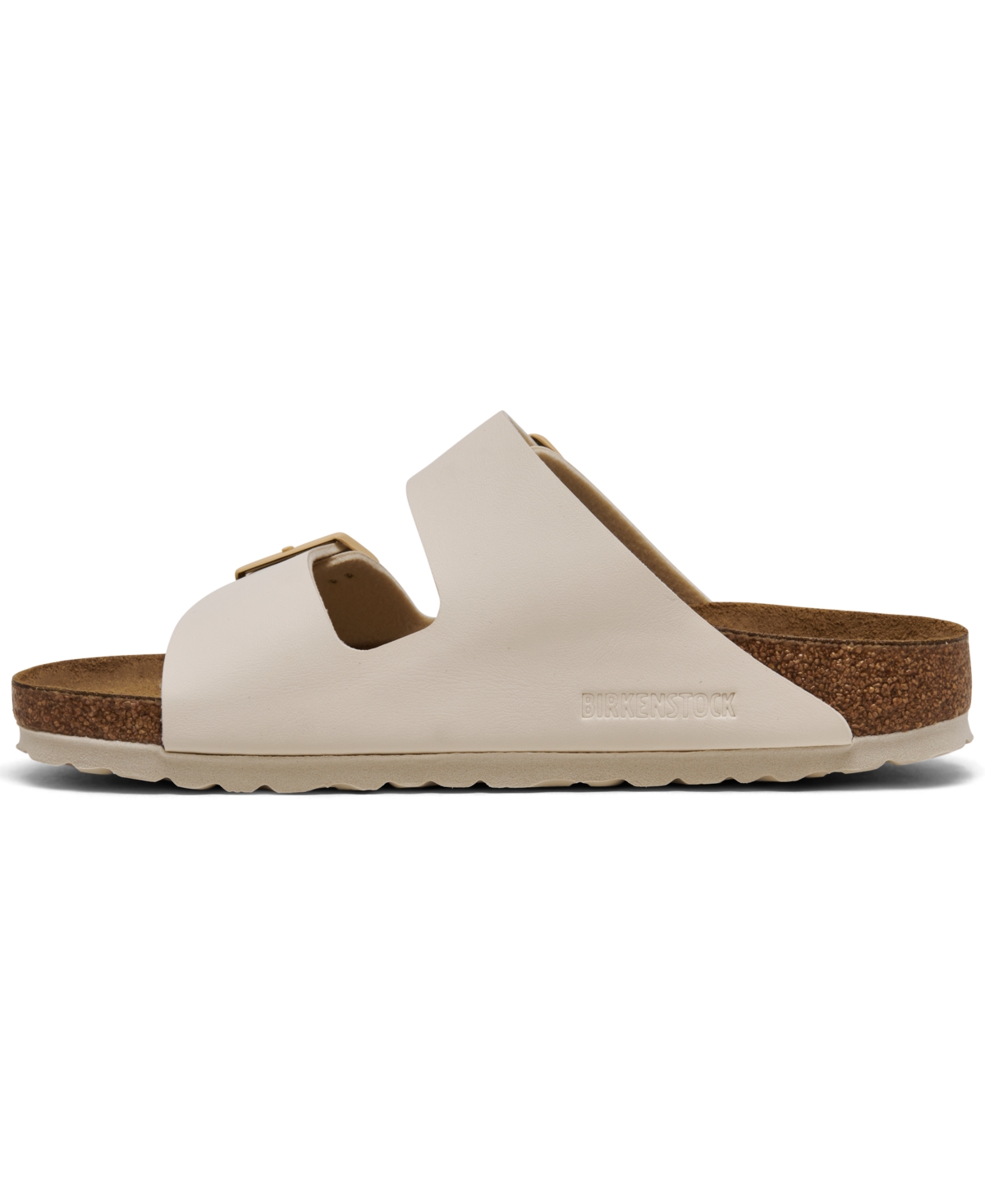 Birkenstock Arizona Suede Soft Footbed Sandals In Beige