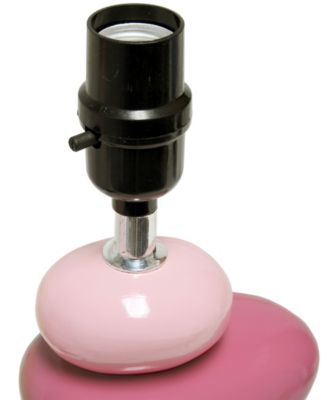 Priva 17.25" Contemporary Ceramic Stacking Stones Table Desk Lamp 