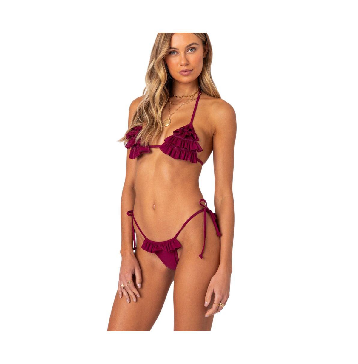 Women's Joelle Ruffled Triangle Bikini Top