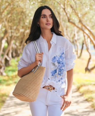 ラルフ・ローレン Lauren Ralph Lauren リラックスフィット Floral Linen Shirt レディース シャツ トップス Ol Floral Linen Shirt